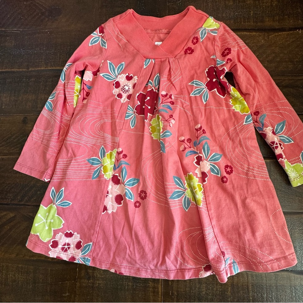 Tea Collection Pink Floral Long Sleeve Tee